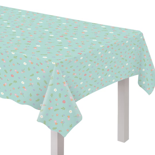 102&#x22; Easter Wishes Plastic Table Covers, 3ct.